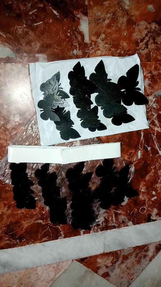 30+ Black 3D Wooden Butterflies for Kids Bedroom Wall Decor | Laser Cut MDF Decoration Bazm-e-Decor