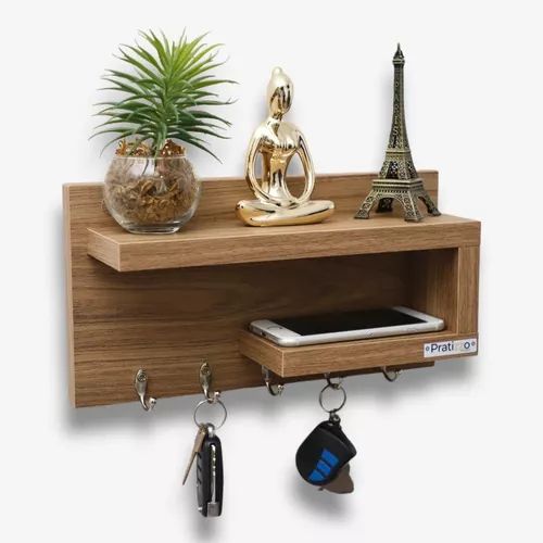 Wall-Mounted MDF Key Holder with Mobile Stand – Stylish and Easy to Assemble Bazm-e-Decor