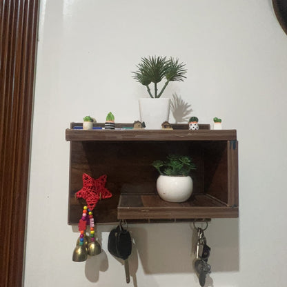 Wall-Mounted MDF Key Holder with Mobile Stand – Stylish and Easy to Assemble Bazm-e-Decor