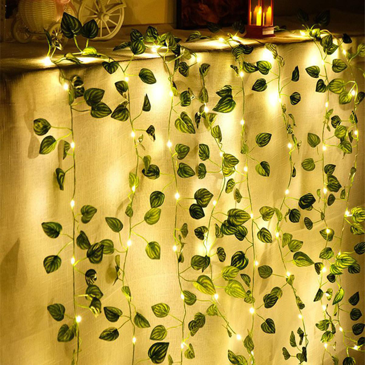 10-Foot Fairy Light with 6-Foot Artificial Ivy Garland – Romantic Indoor & Outdoor Decoration for Room, Balcony, Weddings, and Parties Bazm-e-Decor