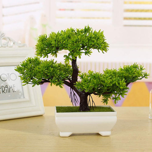 Artificial Green Bonsai Plant – Decorative Flowers for Home & Office Décor Bazm-e-Decor