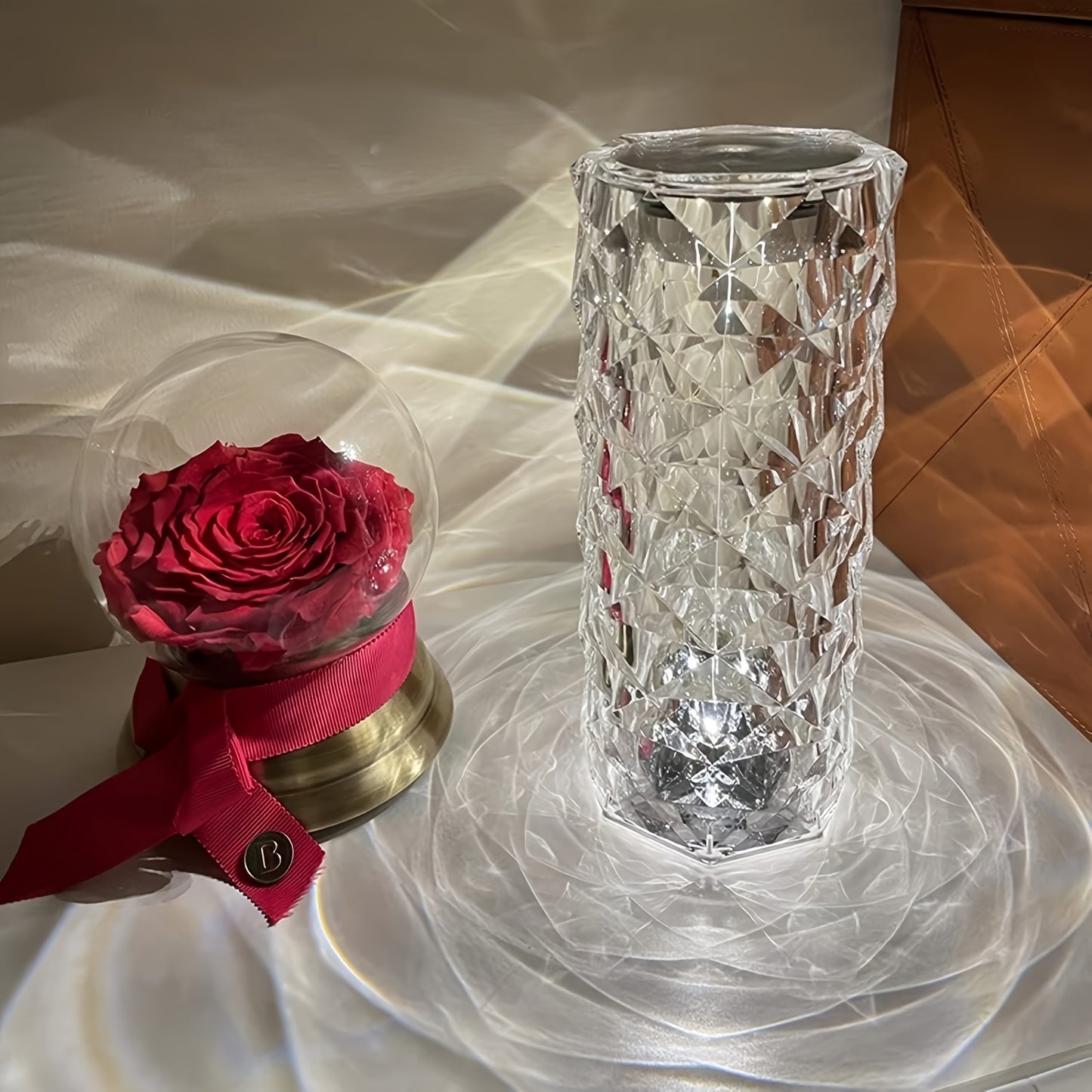 Modern Crystal Touch Lamp - USB Rechargeable Table Lamp for Home Decor & Gifts Bazm-e-Decor