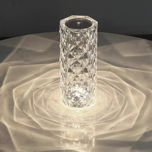 Modern Crystal Touch Lamp - USB Rechargeable Table Lamp for Home Decor & Gifts Bazm-e-Decor