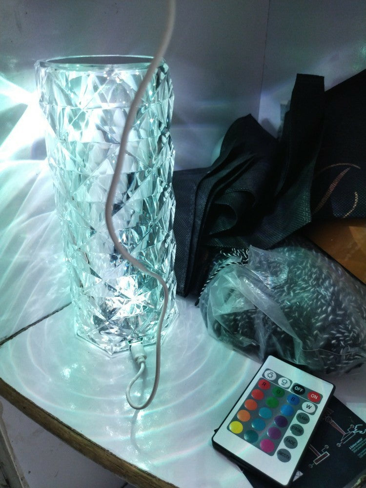 Modern Crystal Touch Lamp - USB Rechargeable Table Lamp for Home Decor & Gifts Bazm-e-Decor