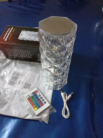 Modern Crystal Touch Lamp - USB Rechargeable Table Lamp for Home Decor & Gifts Bazm-e-Decor