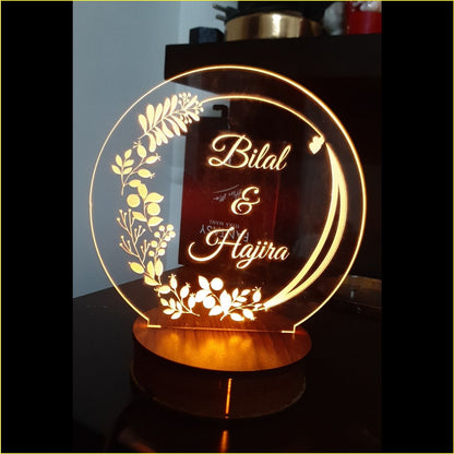 Personalized 3D Illusion Lamp - Custom Name Night Light for Home, Office, Anniversary & Birthday Gifts Bazm-e-Decor