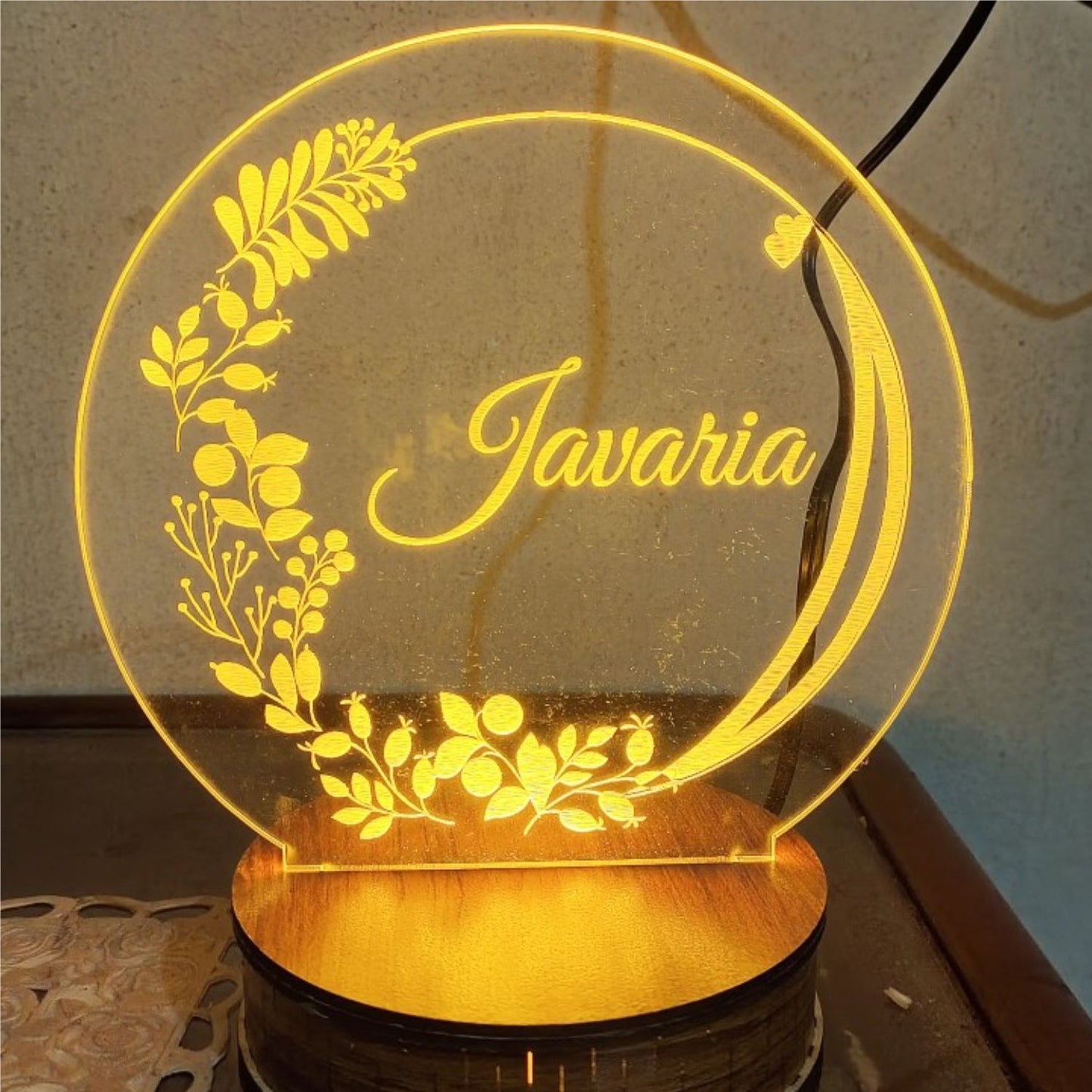 Personalized 3D Illusion Lamp - Custom Name Night Light for Home, Office, Anniversary & Birthday Gifts Bazm-e-Decor