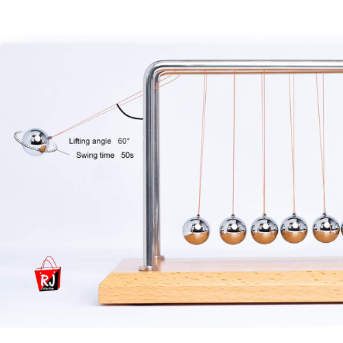 Perpetual Motion Newton's Cradle Desk Toy with 7 Balls – Stress Relief & Educational Physics Gadget Bazm-e-Decor