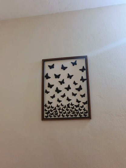 30+ Black 3D Wooden Butterflies for Kids Bedroom Wall Decor | Laser Cut MDF Decoration Bazm-e-Decor