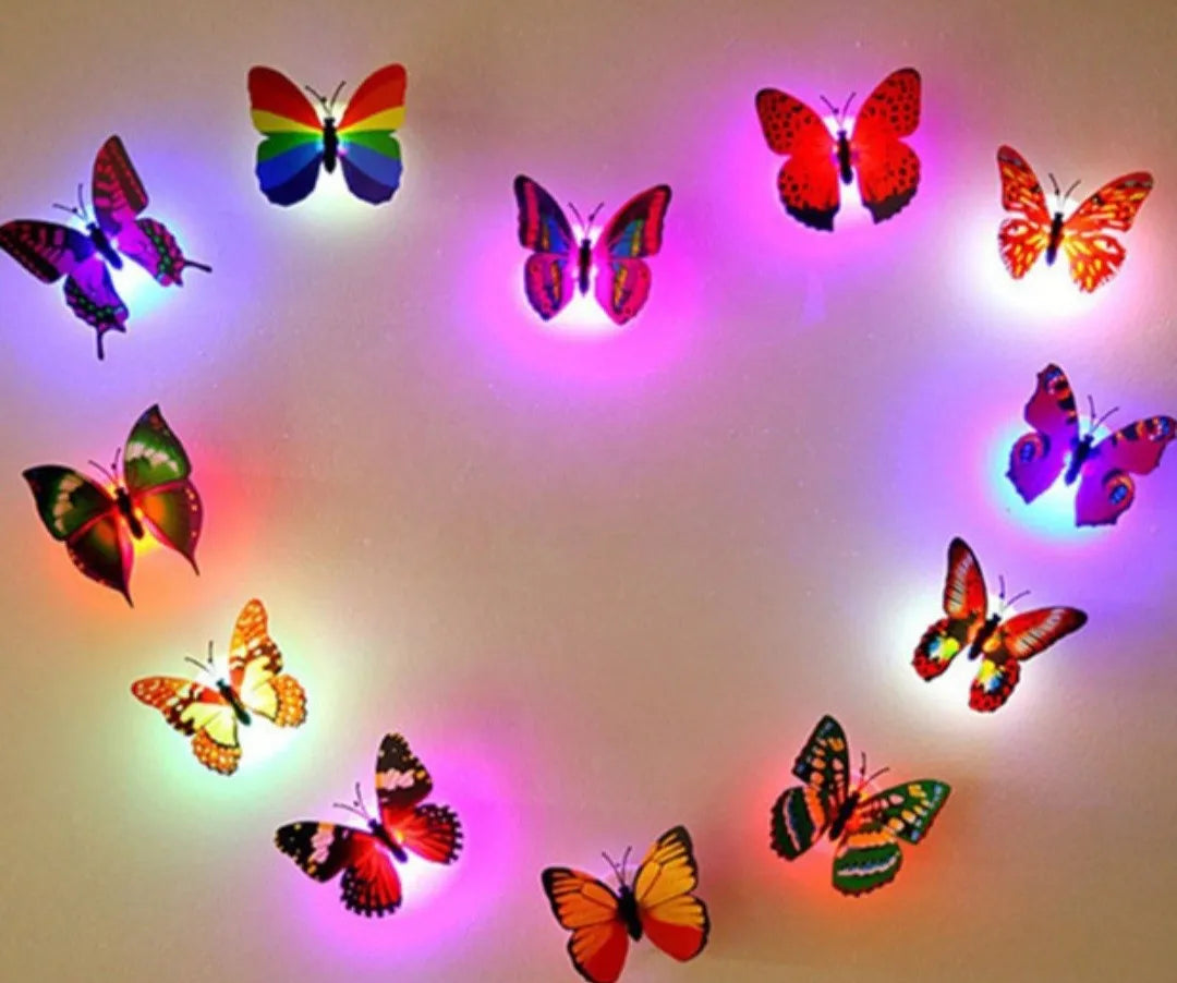 LED Butterfly Night Light – Glow in the Dark, Color-Changing Lamp for Kids' Rooms Bazm-e-Decor