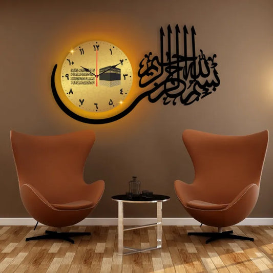 Wooden Wall Clock 3D Design - Stylish Numeral Quartz Decor for Home, Office, Living Room, and Gifts Bazm-e-Decor