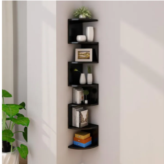 DIY Wall Mounted Floating Shelves | Corner Storage Shelf for Books, Plants, and Décor | Space-Saving Corner Bookshelf Bazm-e-Decor