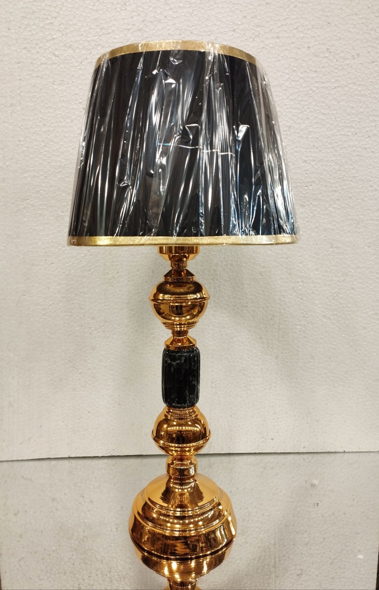 Set of 2 Modern Table Lamps - 22" Ceramic & Metal Design with Fabric Shade Bazm-e-Decor